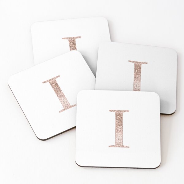 Item preview, I rose gold glitter monogram letter designed and sold by RoseAesthetic.