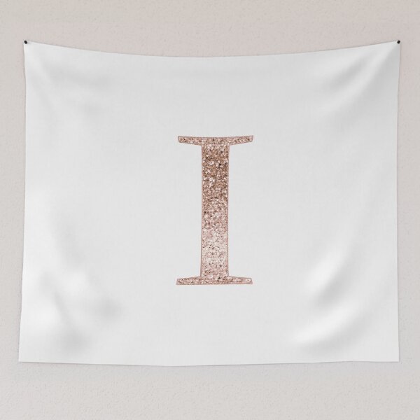 Item preview, I rose gold glitter monogram letter designed and sold by RoseAesthetic.