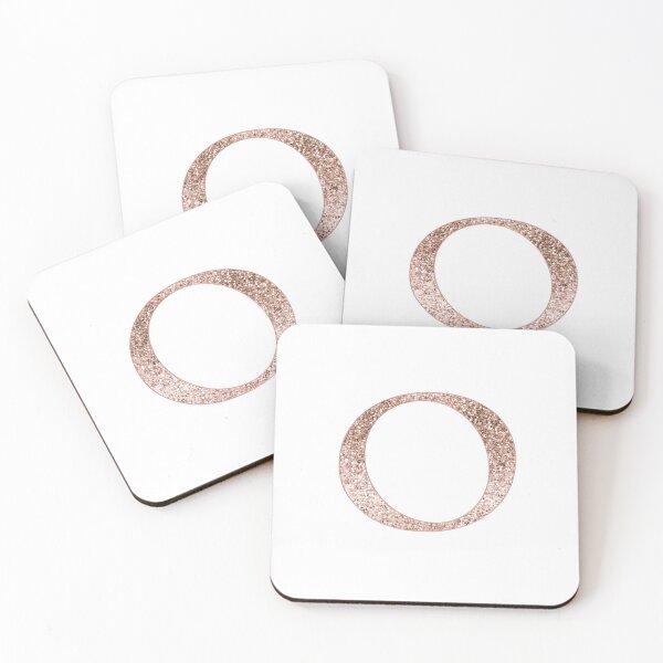 Item preview, O rose gold glitter monogram letter designed and sold by RoseAesthetic.