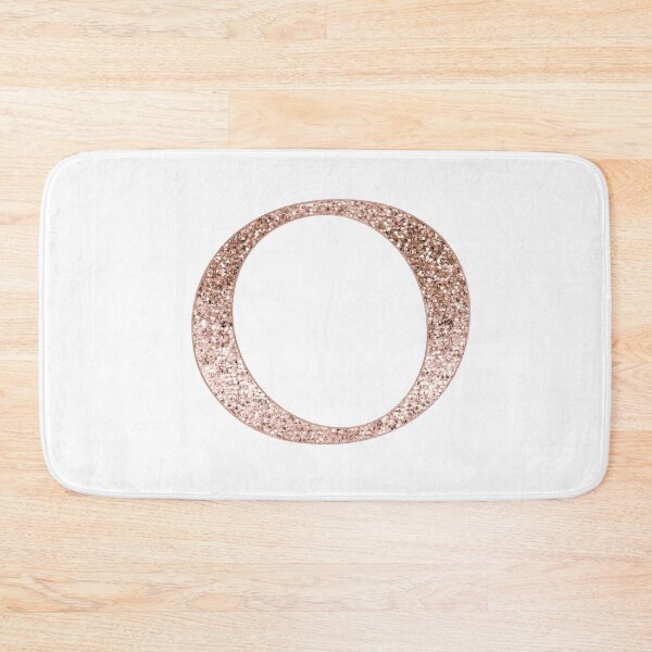 Item preview, O rose gold glitter monogram letter designed and sold by RoseAesthetic.