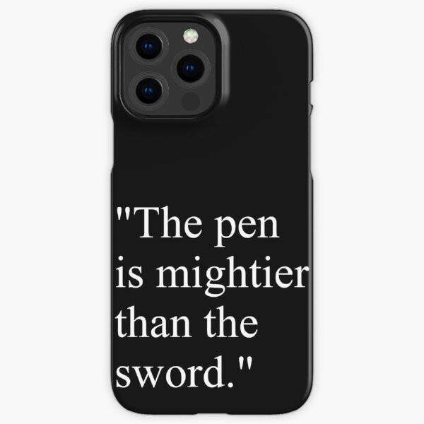 Proverb: The pen is mightier than the sword. #Proverb #pen #mightier #sword. Пословица: Перо сильнее меча iPhone Snap Case