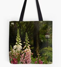 Foxgloves in Cottage Garden Tote Bag