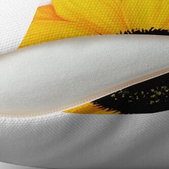 Alternate view of Beautiful Large Yellow Sunflower Painting Throw Pillow
