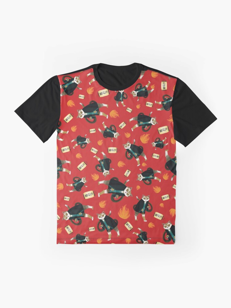 T-shirt graphique ''Bakeneko Chat' : autre vue
