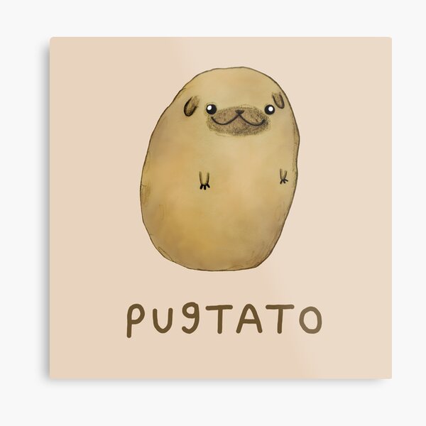 Pugtato Metal Print