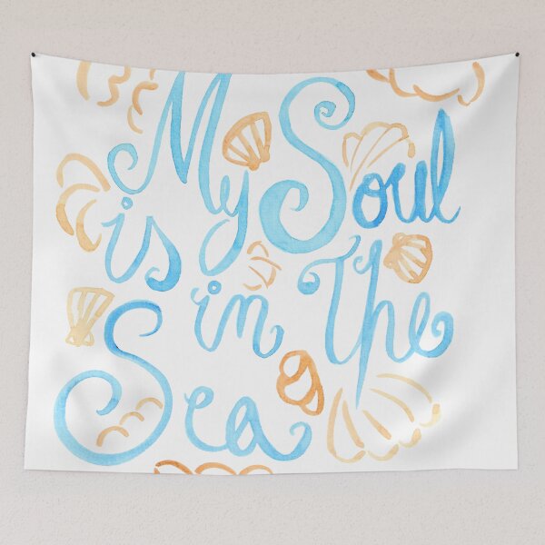 Item preview, My Soul Is In The Sea - Pearly Blue designed and sold by Niina  Niskanen.