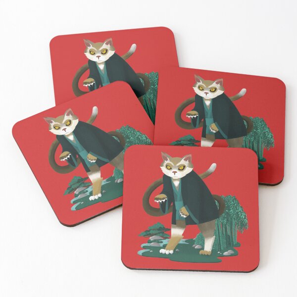 Bakeneko Chat Dessous de verre (lot de 4)