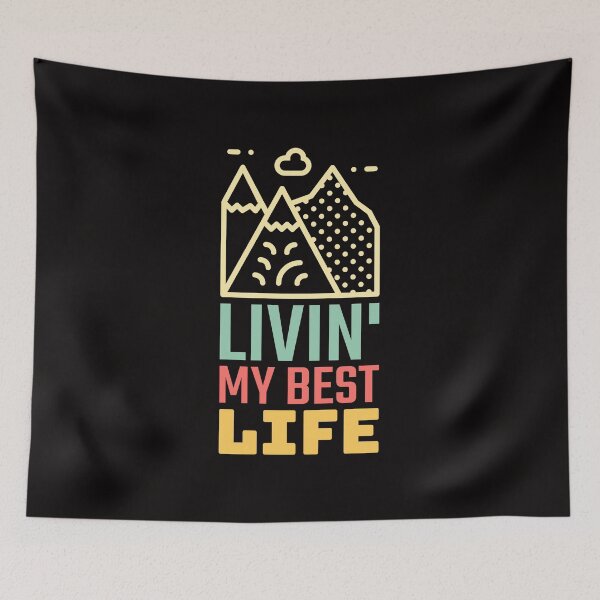 Item preview, Livin My Best Life Love Living The Best Life Camping Campers designed and sold by shoutoutshirtco.