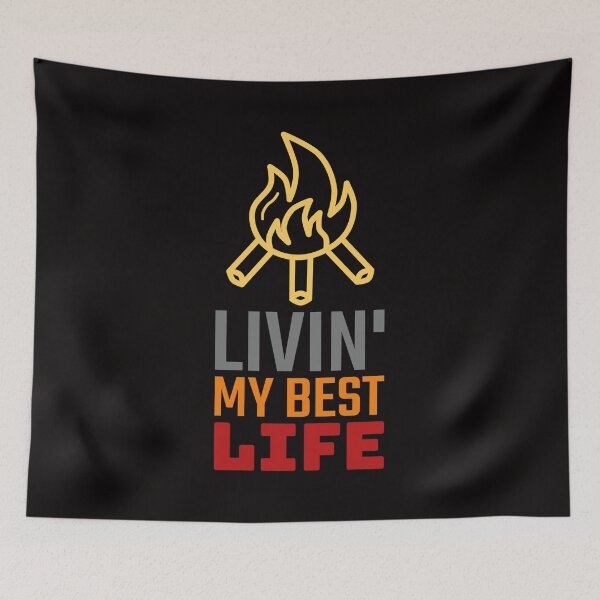 Item preview, Livin My Best Life Love Living The Best Life Camping Campers designed and sold by shoutoutshirtco.