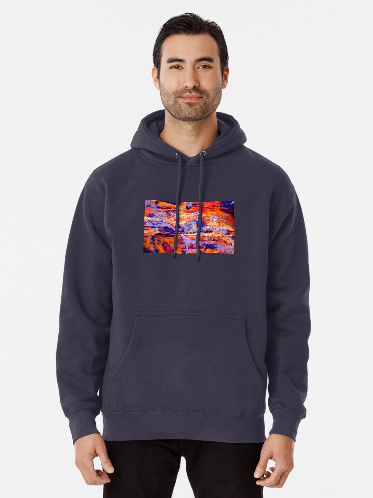 orange and purple hoodie