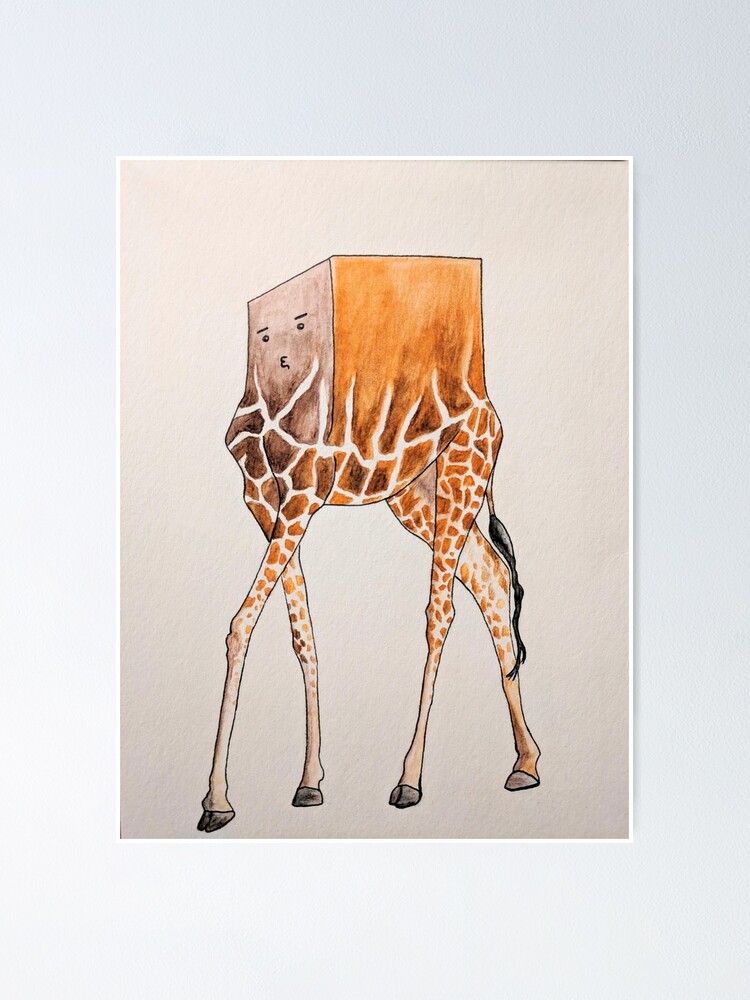 Thumbnail 1 of 3, Poster, giraffe designed and sold by aconfusedpear.