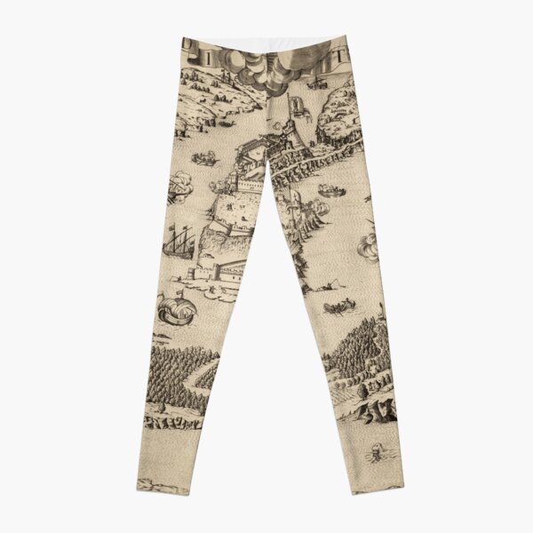 Vintage map of Isole Tremiti Archipelago, Italy (1670) Leggings