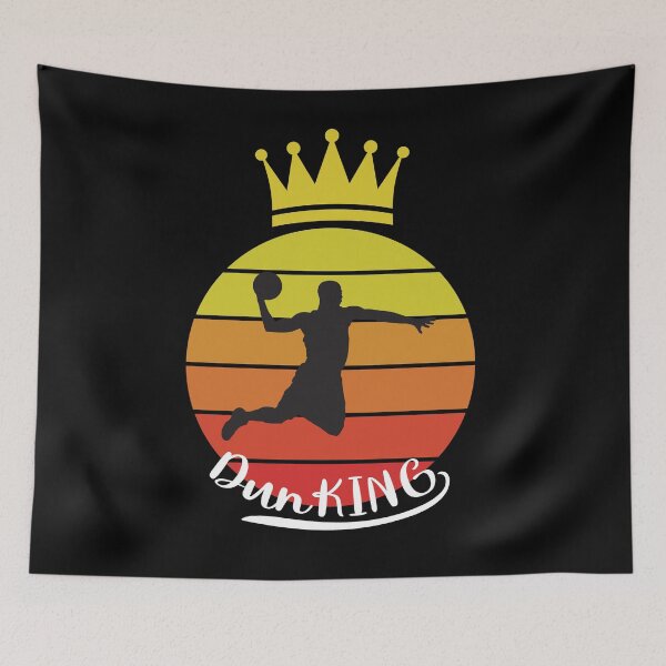 Item preview, Retro vintage  dunking basketball crown designed and sold by IceShirts.