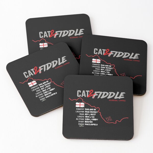 Item preview, Cat & Fiddle (A537) Route Design T-Shirt Style 2 designed and sold by OuterShellUK.
