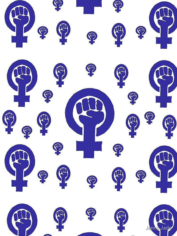 Thumbnail 3 of 3, Scarf, Feminism - Blue designed and sold by BetteB.