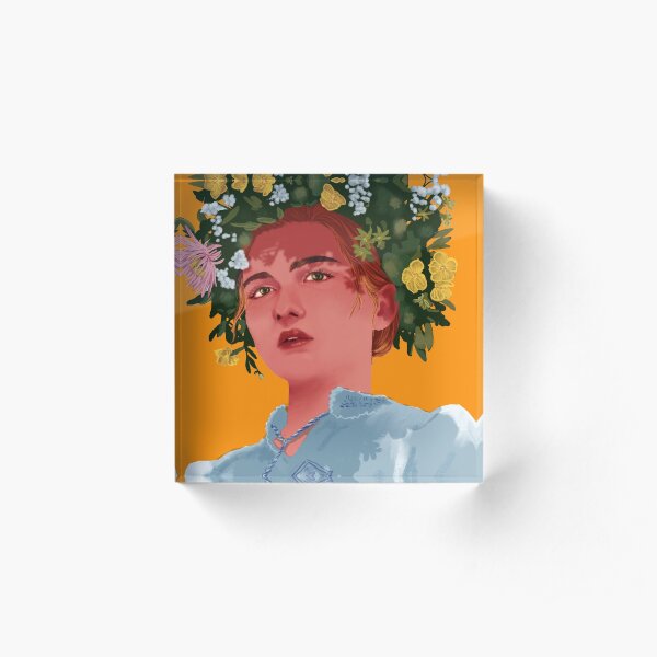 Flowers Acrylic Block