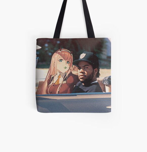 Drivin & # 39; Con mi amor Bolsa estampada de tela