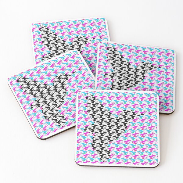 Item preview, Flocking Hummingbird Hearts - Black and White Bright Silhouette designed and sold by weavernap.