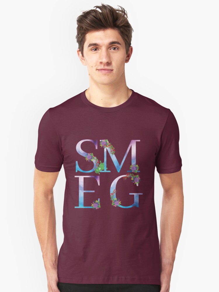 Alternate view of Watercolor Floral Monogram Smegged Up Slim Fit T-Shirt