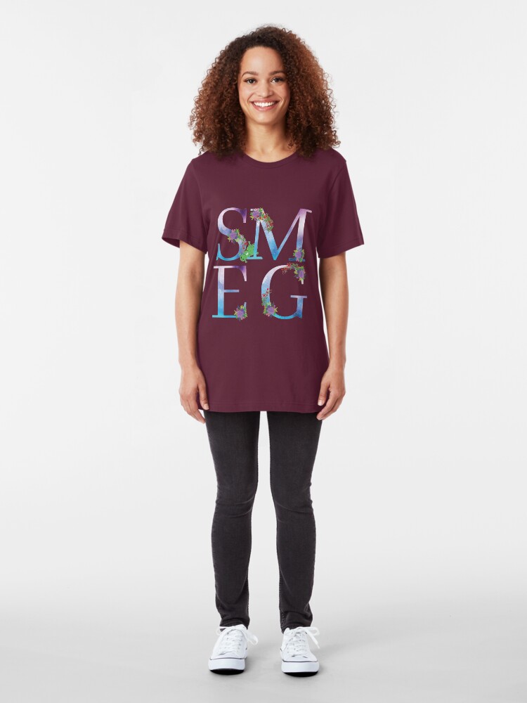 Alternate view of Watercolor Floral Monogram Smegged Up Slim Fit T-Shirt