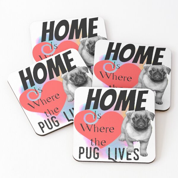 Item preview, Home is Where the Pug Lives designed and sold by tribbledesign.