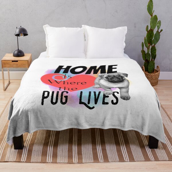 Item preview, Home is Where the Pug Lives designed and sold by tribbledesign.