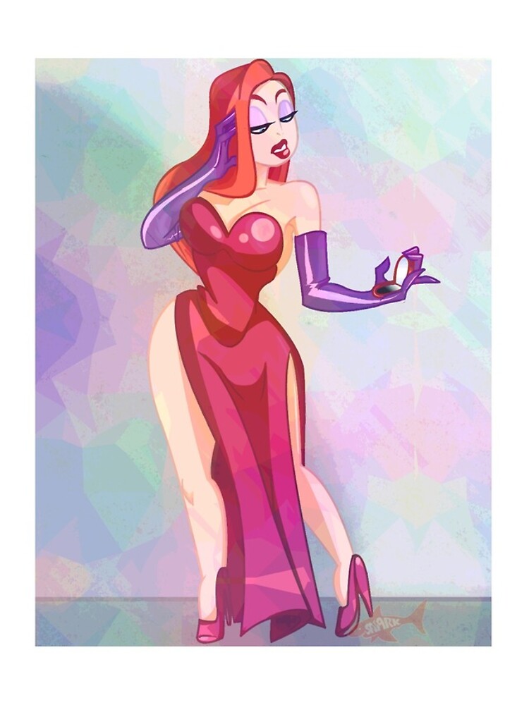 Aperçu 4 sur 4. Coque Samsung Galaxy avec l'œuvre Jessica Rabbit En Robe Rose créée et vendue par dangleberry.