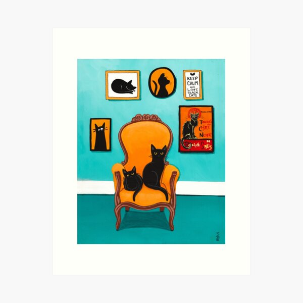 Item preview, La habitación de los gatos negros designed and sold by KilkennyCat Art.