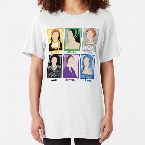 SIX the Musical: Old School Queens Slim Fit T-Shirt