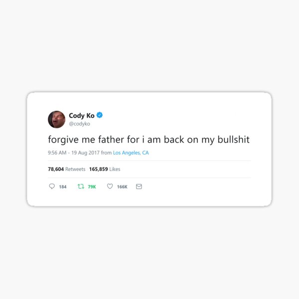 Cody Ko Tweet Sticker