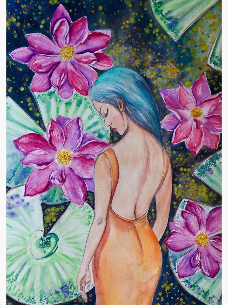 Sleeping in the Lily Pond (watercolor) by sillysallymoon