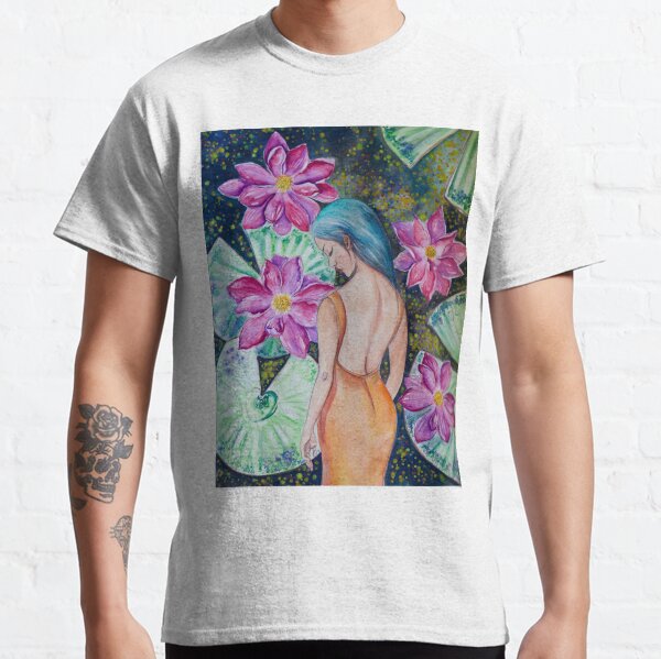 Sleeping in the Lily Pond (watercolor) Classic T-Shirt