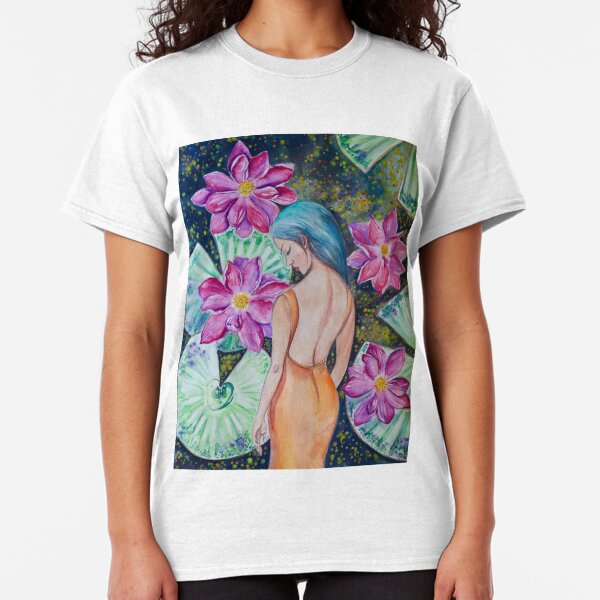 Sleeping in the Lily Pond (watercolor) Classic T-Shirt
