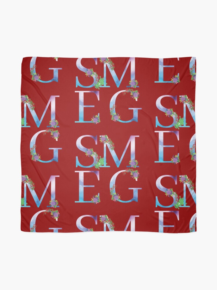 Alternate view of Watercolor Floral Monogram Smegged Up Scarf