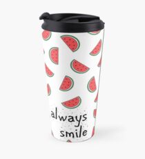 Always Smile Watermelon Pattern Travel Mug