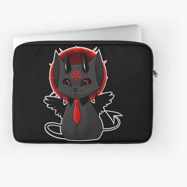 Where The Wild Roses Grow Evil Kitty Laptop Sleeve