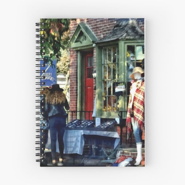 Item preview, New Hope PA - Shopping Along Main Street designed and sold by Susan Savad.