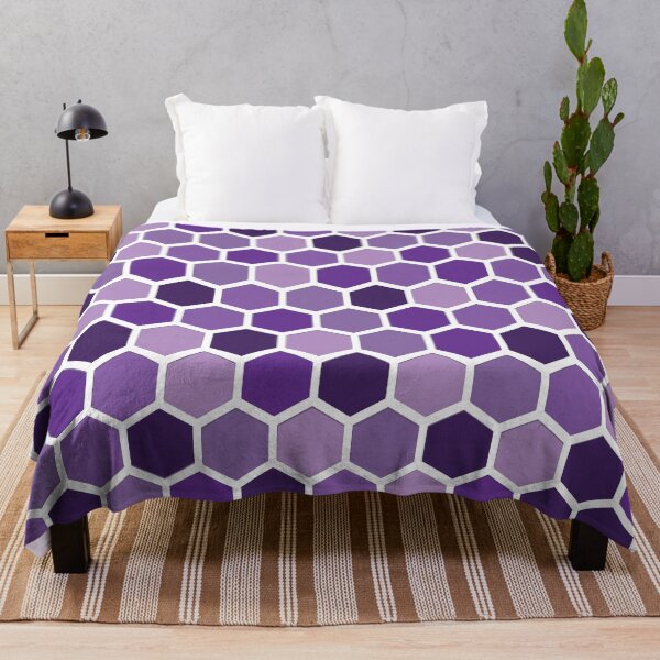 Item preview, Shades Of Purple Hexagonal Pattern designed and sold by thesnowwhyte.