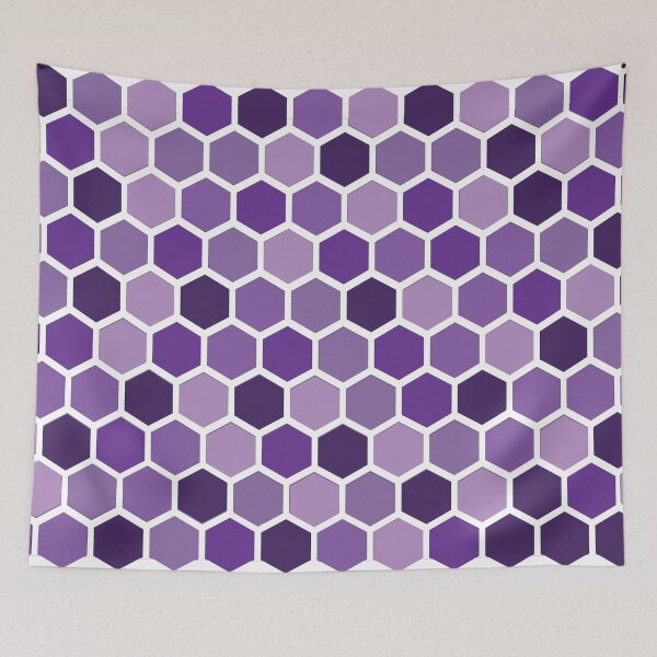 Item preview, Shades Of Purple Hexagonal Pattern designed and sold by thesnowwhyte.