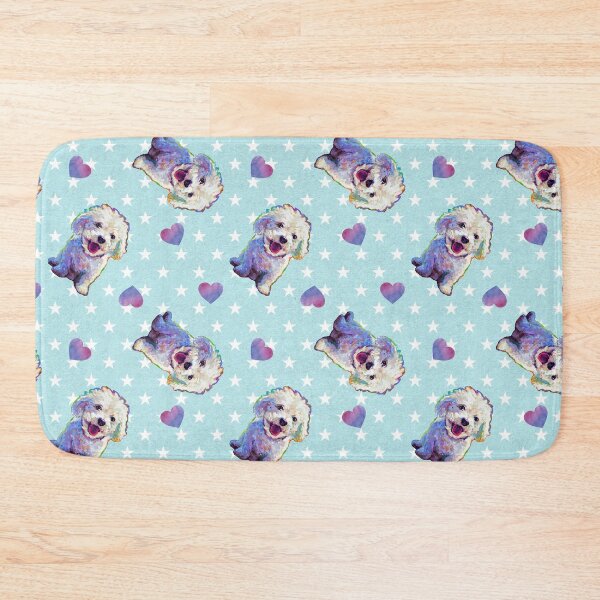 Item preview, Fun BICHON FRISE Pattern on Blue designed and sold by RobertPhelpsArt.