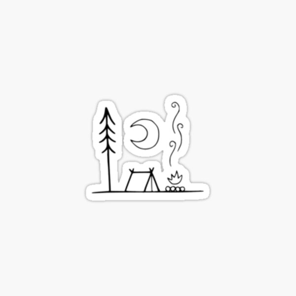 aesthetic camping Sticker