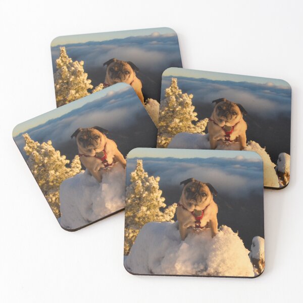 Item preview, Powdery Peak Snow Pug designed and sold by pugventurephoto.