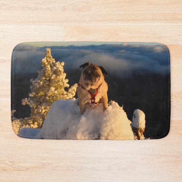 Item preview, Powdery Peak Snow Pug designed and sold by pugventurephoto.