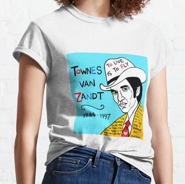 Townes van Zandt Pop Folk Art Classic T-Shirt