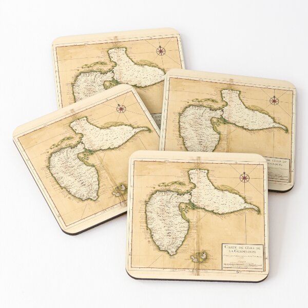 Item preview, Carte de l'isle de la Guadeloupe (1742) designed and sold by allhistory.