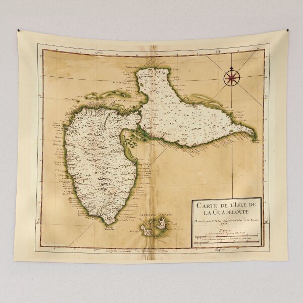 Item preview, Carte de l'isle de la Guadeloupe (1742) designed and sold by allhistory.