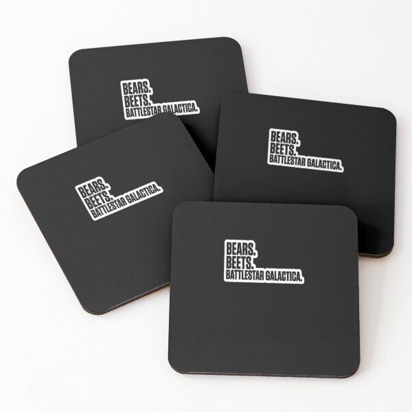 Bears Beets Battle star Galactica Coasters (Set of 4)