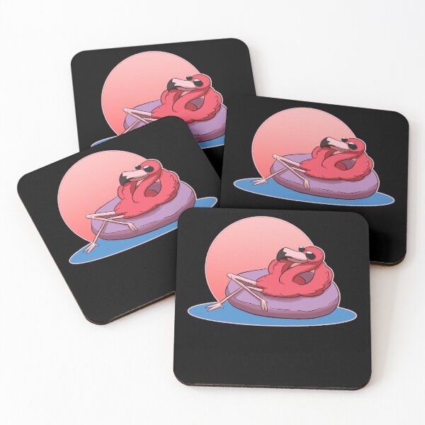Item preview, Funny flamingo in the swimming ring designed and sold by frankidavids.