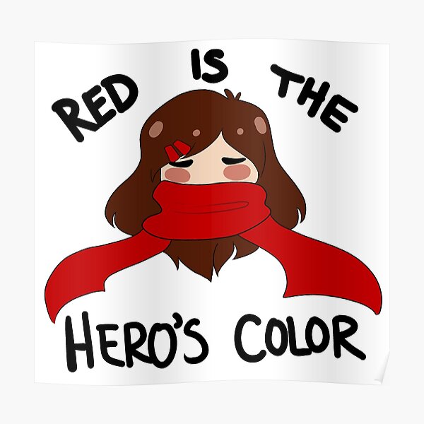 Red Is The Color Of A Hero カゲプロ 楯山文乃 Poster By Rinillu Redbubble