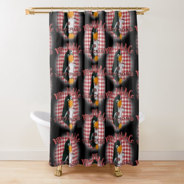 Mr Flibble is very cross Shower Curtain